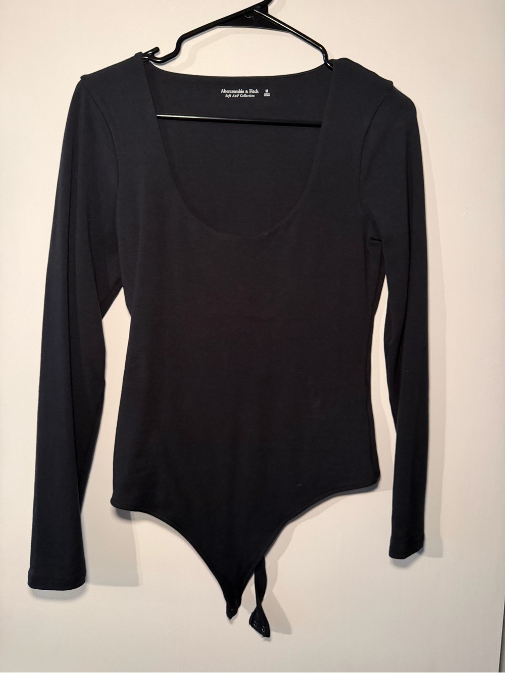 Abercrombie & Fitch Black Long Sleeve Scoop Bodysuit